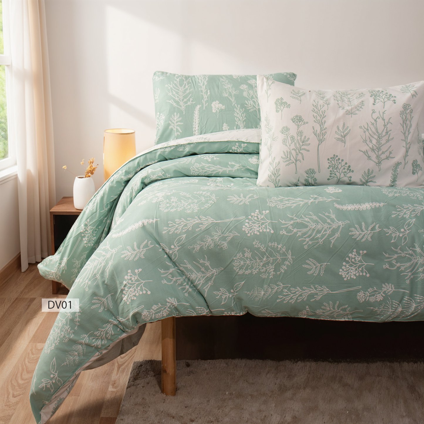 Floral 100% Cotton Duvet Cover Set – DV01