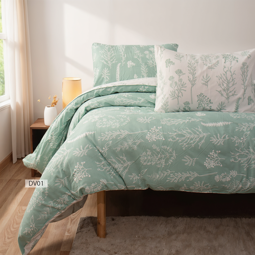 Floral 100% Cotton Duvet Cover Set – DV01