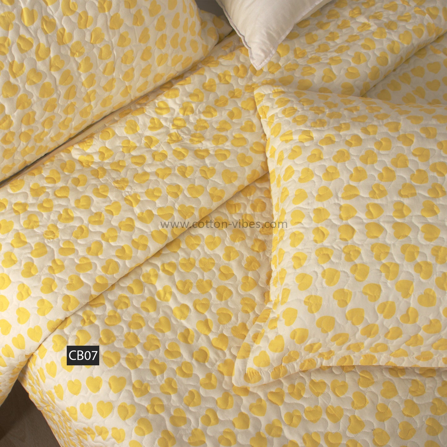 Quilted Printed Summer Cotton Coverlet with Pillowcases – CB07