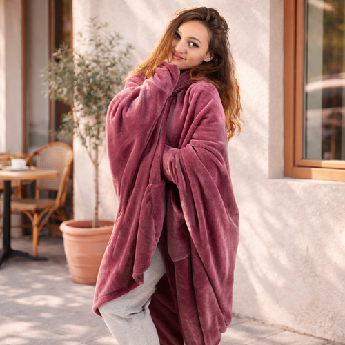 Wearable Hoodie Blanket – One Size Unisex – Kashmir