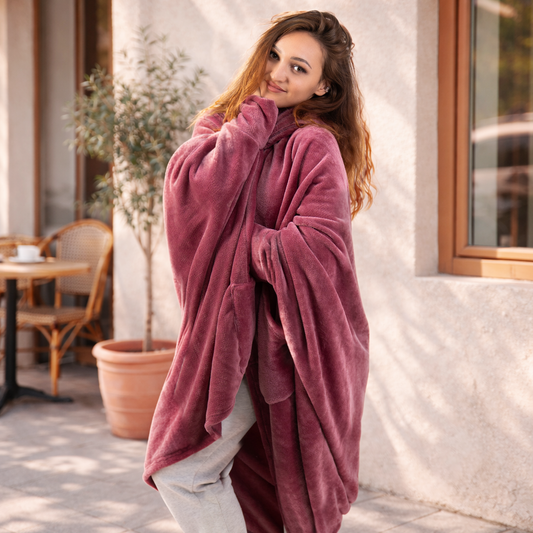 Wearable Hoodie Blanket – One Size Unisex – Kashmir