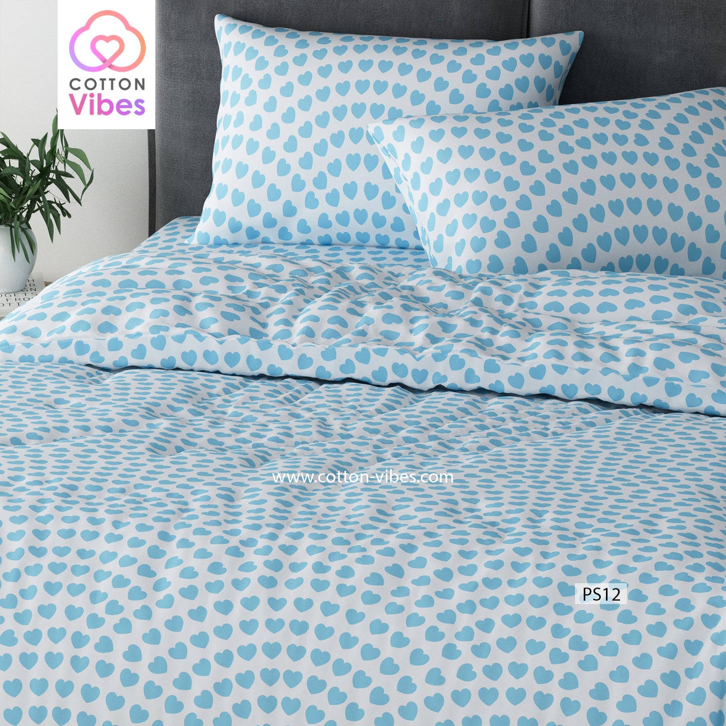Floral Cotton Bedsheet Set - Ps12